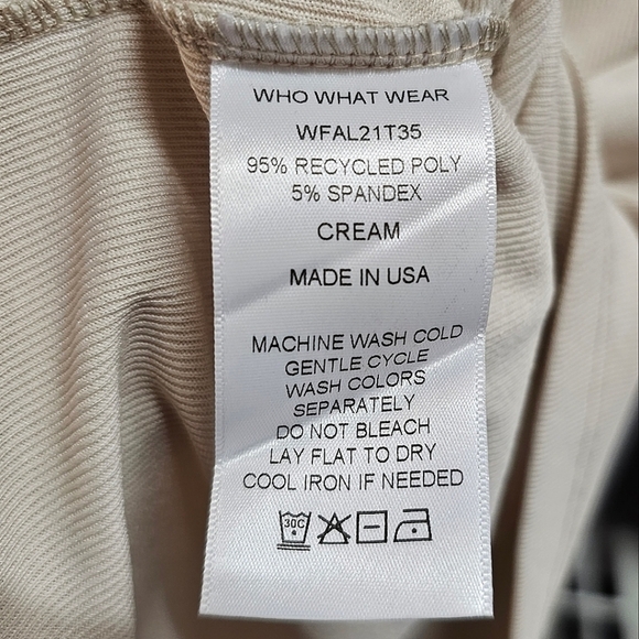 Who What Wear Collection Cream Mock Turtleneck Sweater Size XL Ribbed Stretchy - Picture 9 of 9